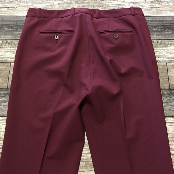 J crew tollegno 1900 Italy dress pants crop women’s 4 (Inseam 24.5) burgundy - Picture 8 of 11
